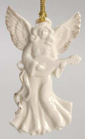 Lenox Christmas Ornament Angel With Mandolin - Boxed