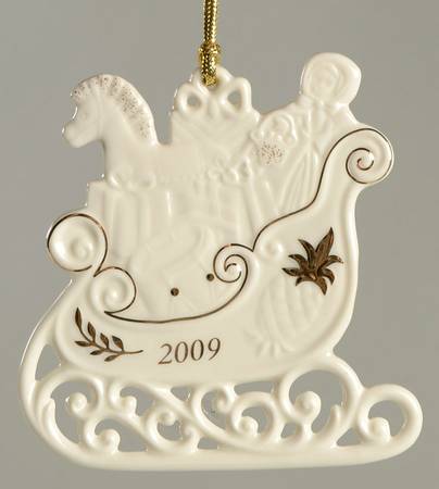 Lenox Christmas Ornament Wonderful Sleigh - Boxed