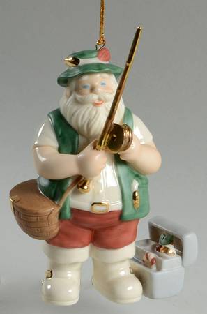 Santa's Pastimes Santa Fisherman - Boxed