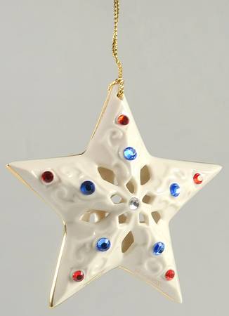 Lenox Christmas Ornament Star Of Freedom - Boxed