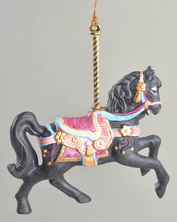 Carousel Animal Black Horse - With Box