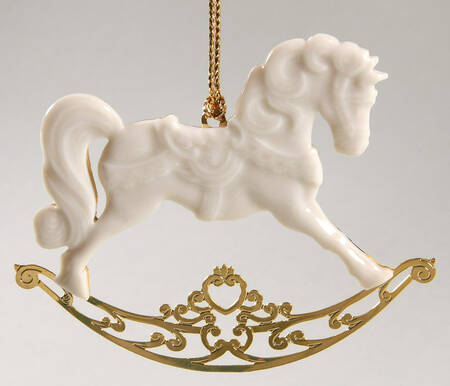 Christmas Gold Rocking Horse - Boxed
