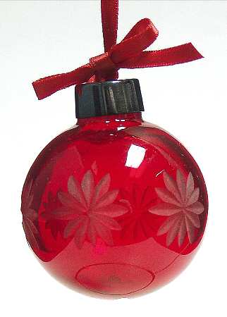 Crystal Ball Ornament Starlight (Red) - Boxed