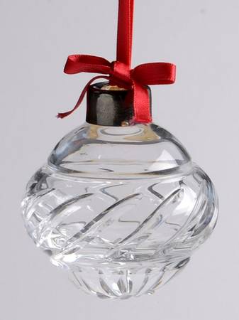 Crystal Ball Ornament Diagonal Cut - Boxed