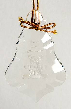 Crystal Christmas Ornament Baby's First Christmas-Teddy - No Box