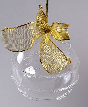 Crystal Christmas Ornament Glass Ball Ornament-Swirl - Boxed