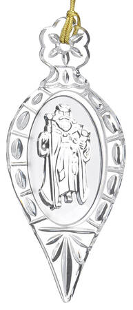 Crystal Christmas Ornament Father Christmas Frosted  - Boxed