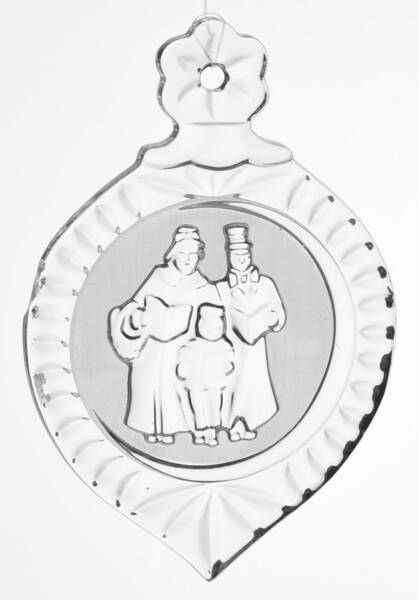 Crystal Christmas Ornament Carolers Frosted - Boxed