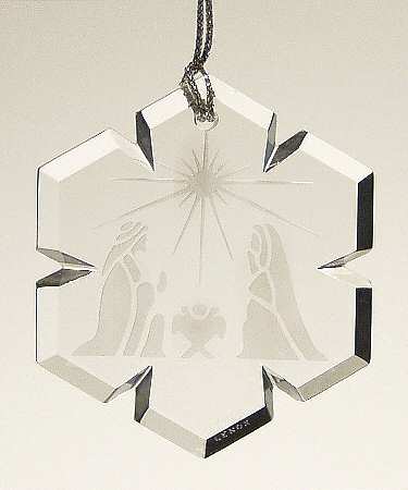 Crystal Christmas Ornament Nativity - With Box