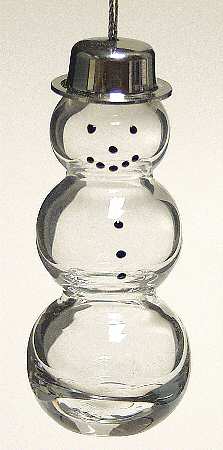 Crystal Christmas Ornament Snowman - Boxed