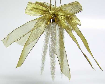 Crystal Christmas Ornament Jubilee Icicles-Set Of 3 - Boxed
