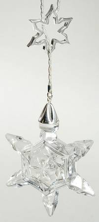 Crystal Christmas Ornament Lariat Snowflake - Boxed