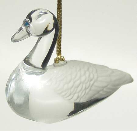 Crystal Christmas Ornament Goose - Boxed