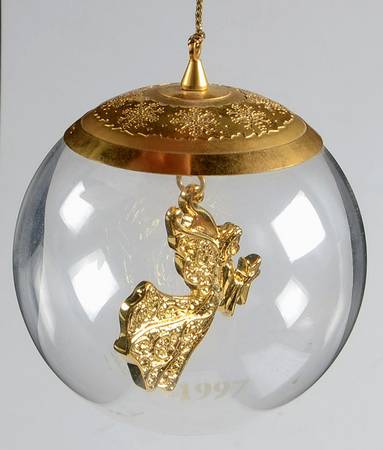 Crystal Christmas Ornament Celestial Angel-Ball - Boxed