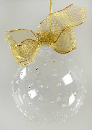 Crystal Christmas Ornament Glass Ball Ornament-Bead - Boxed