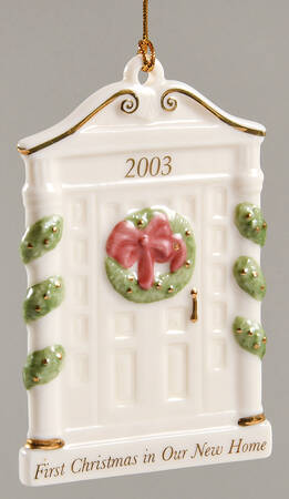 First Christmas In Our New Home 2003-Door W/ Wreath - No Box