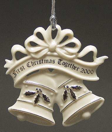 Our First Christmas Together 2000-Wedding Bells W/ Silver Holly - Boxed