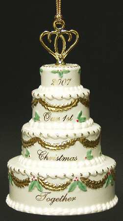 Our First Christmas Together 2007 Wedding Cake - Boxed