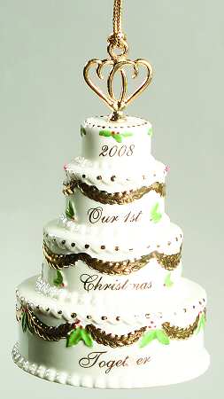 Our First Christmas Together 2008 Wedding Cake - Boxed