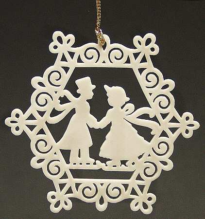 Victorian Silhouette Skaters - With Box