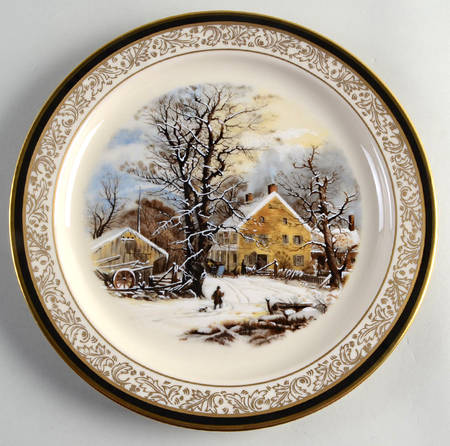 Currier & Ives By Lenox China Winter In The Country-A Cold Morning - Boxed