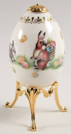 Easter Egg-Lenox China Treasures Rabbits & Ducks - With Box