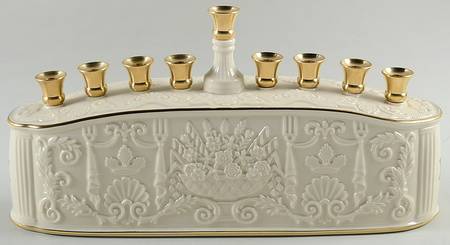 Judaic Collection Menorah Candleholder - Menorah Candle Centerpiece