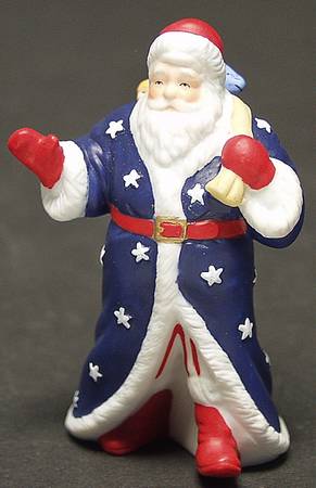 Miniature Santa Collection Patriotic Santa - No Box