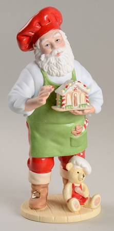 Annual Santa-Figurine Santa's Gingerbread House - Boxed