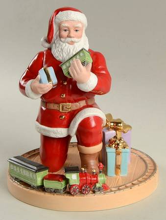 Annual Santa-Figurine Freight Train To The North Pole Santa - Boxed