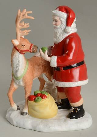Annual Santa-Figurine Santa's Reindeer - Boxed
