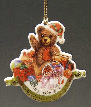 Baby's First Christmas-China Bears 1998 Baby's First Christmas-China Bear - Boxed