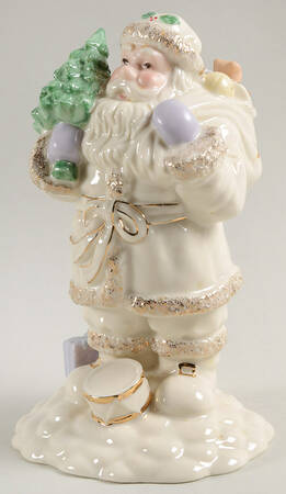 Lenox Christmas Figurine Santa Holding Tree With Presents - No Box