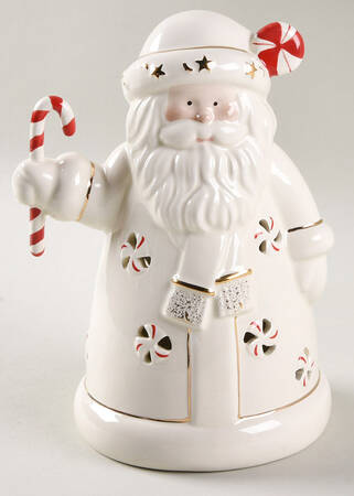 Lenox Christmas Figurine Peppermint Splendor Lighted Santa - Boxed