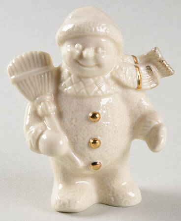 Lenox Christmas Figurine Snowman With Broom - No Box