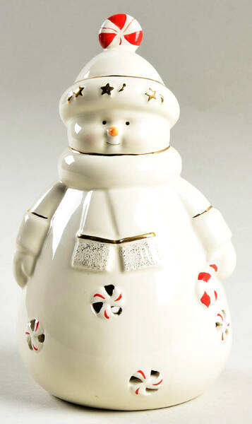 Lenox Christmas Figurine Peppermint Splendor Lighted Snowman - Boxed