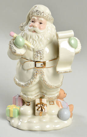 Lenox Christmas Figurine Santa-Checking His List - Boxed