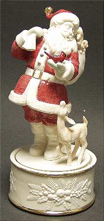 Lenox Christmas Figurine Santa's Woodland Friends-Musical - Boxed