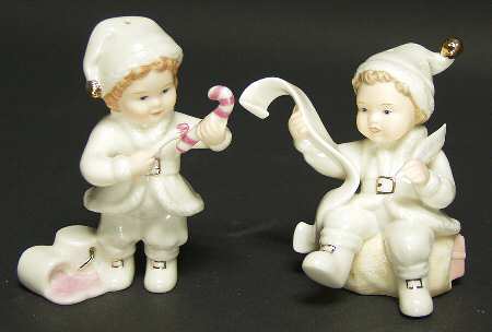 Lenox Christmas Figurine Finishing Touches Salt & Pepper - Boxed