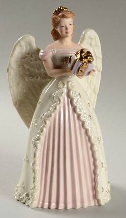 Lenox Christmas Figurine Gift From Heaven-Angel With Gift - No Box