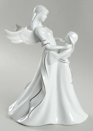 Lenox Christmas Figurine Angel With Girl - Boxed