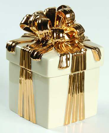 Lenox Christmas Figurine Ribbons & Bows Keepsake Box - Boxed