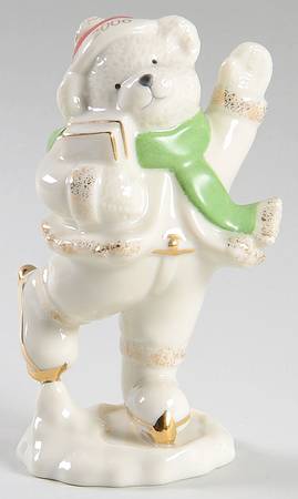 Lenox Christmas Figurine The Skating Bear - Boxed