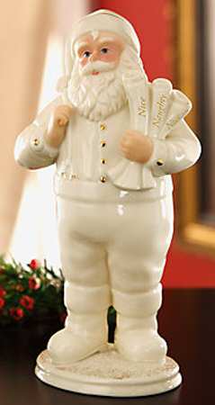 Lenox Christmas Figurine Santa's Lists - Non Dated - Boxed