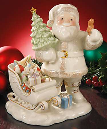 Lenox Christmas Figurine Santa Makes The Season Bright - Boxed