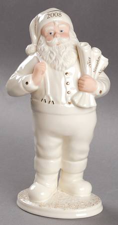 Lenox Christmas Figurine Santa's Lists - 2008 - With Box