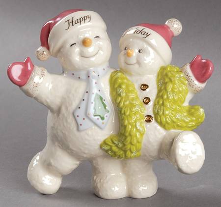 Lenox Christmas Figurine The Snowman Swing - Boxed
