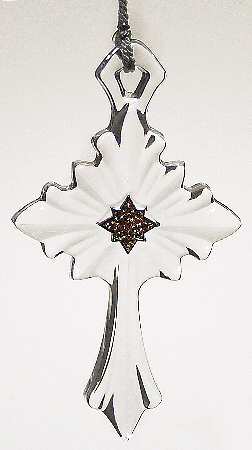 Pave Jewels-Crystal Scrolled Cross - Boxed