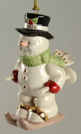 Annual Snowman-Ornament Skiing Snowman - Boxed