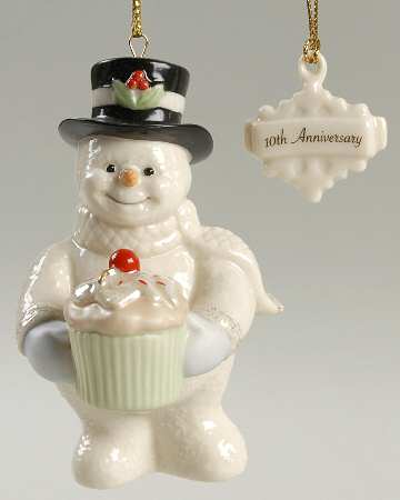 Annual Snowman-Ornament Snowy Celebration-10th Anniversary - Boxed